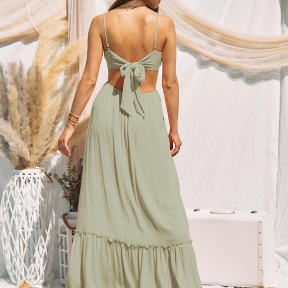 Endless Blu Cut Out Maxi Dress-NWT - Picture 3 of 5